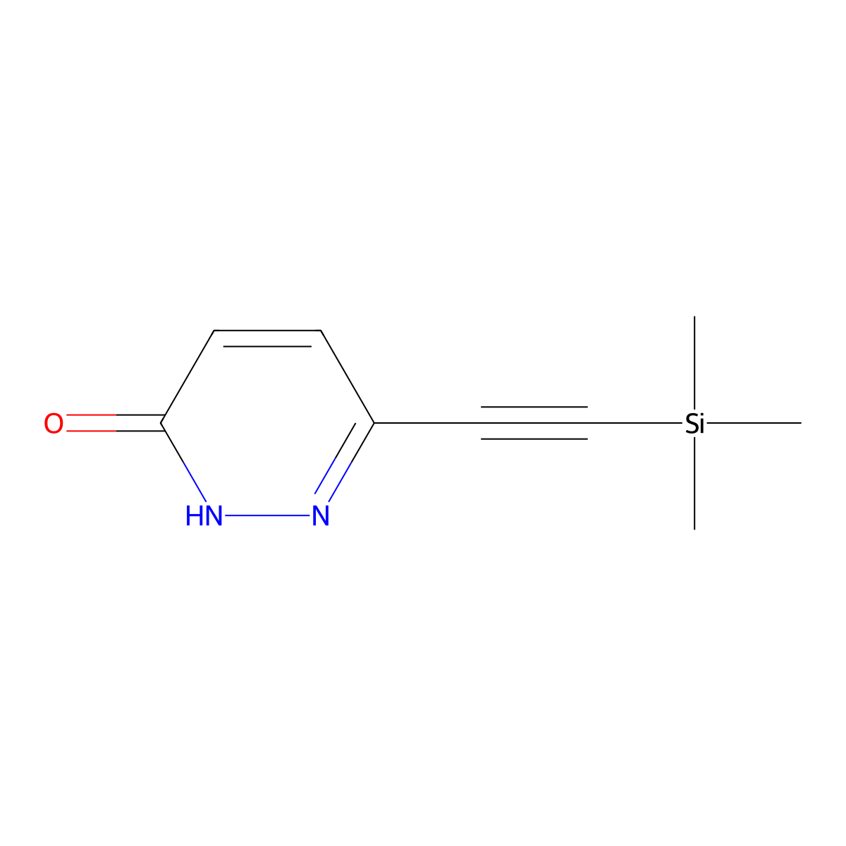 6-((trimethylsilyl)ethynyl)pyridazin-3(2H)-one molecular structure, CAS 2533893-55-7