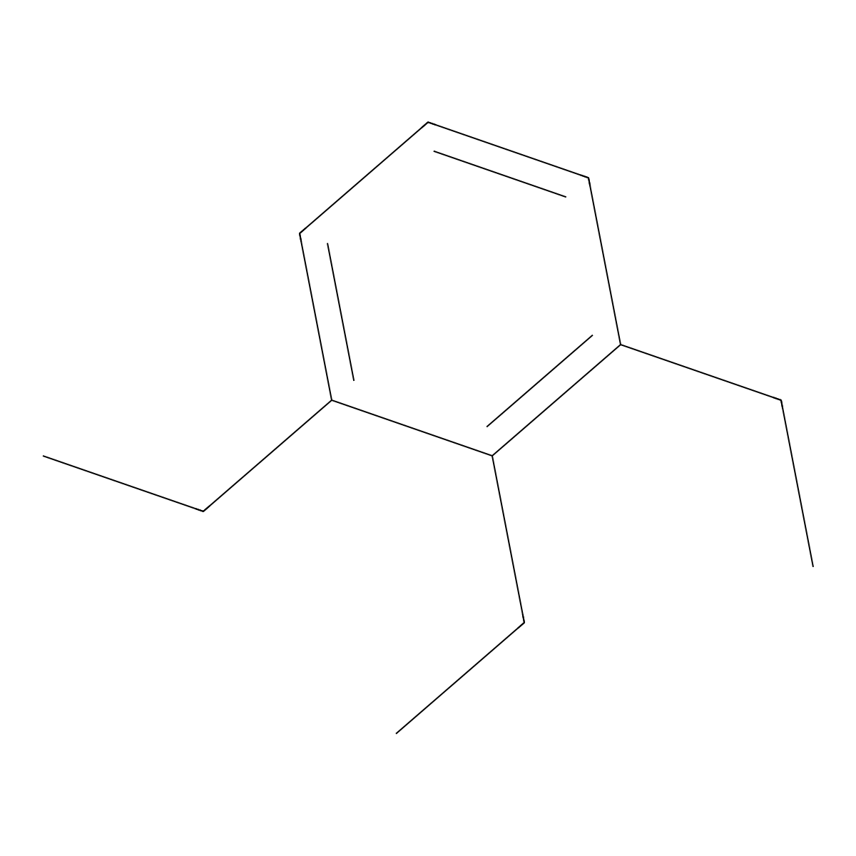 Triethylbenzene molecular structure, CAS 25340-18-5