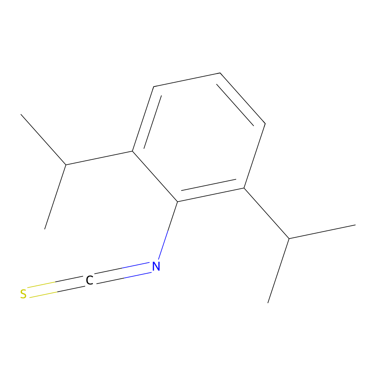 2-Isothiocyanato-1,3-bis(propan-2-yl)benzene molecular structure, CAS 25343-70-8