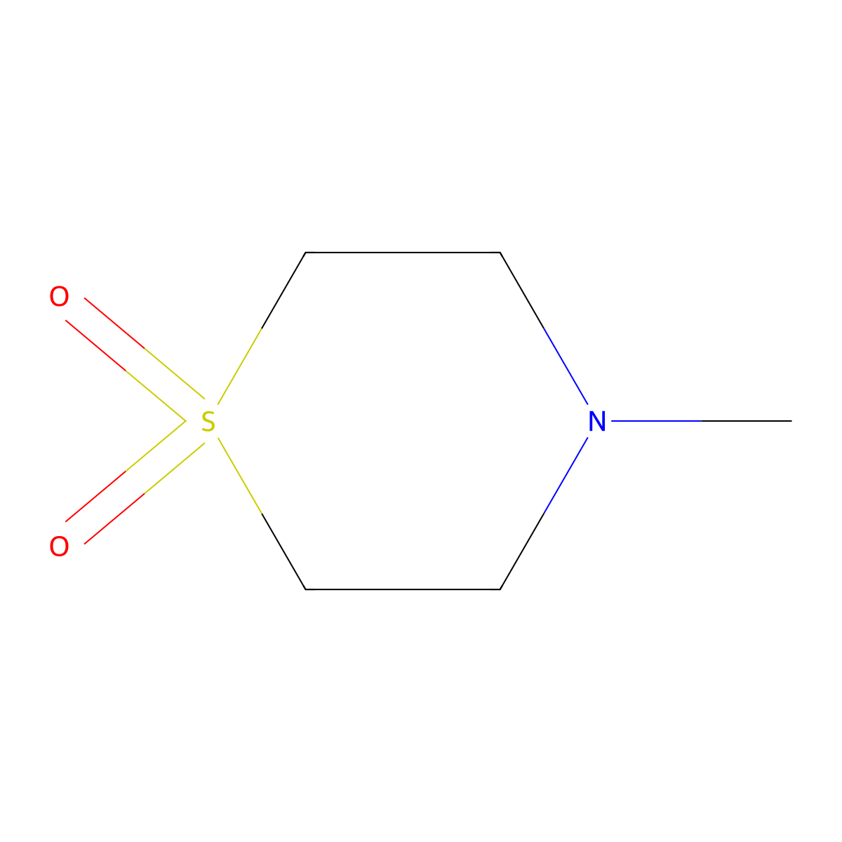 Thiomorpholine, 4-methyl-, 1,1-dioxide molecular structure, CAS 25343-91-3