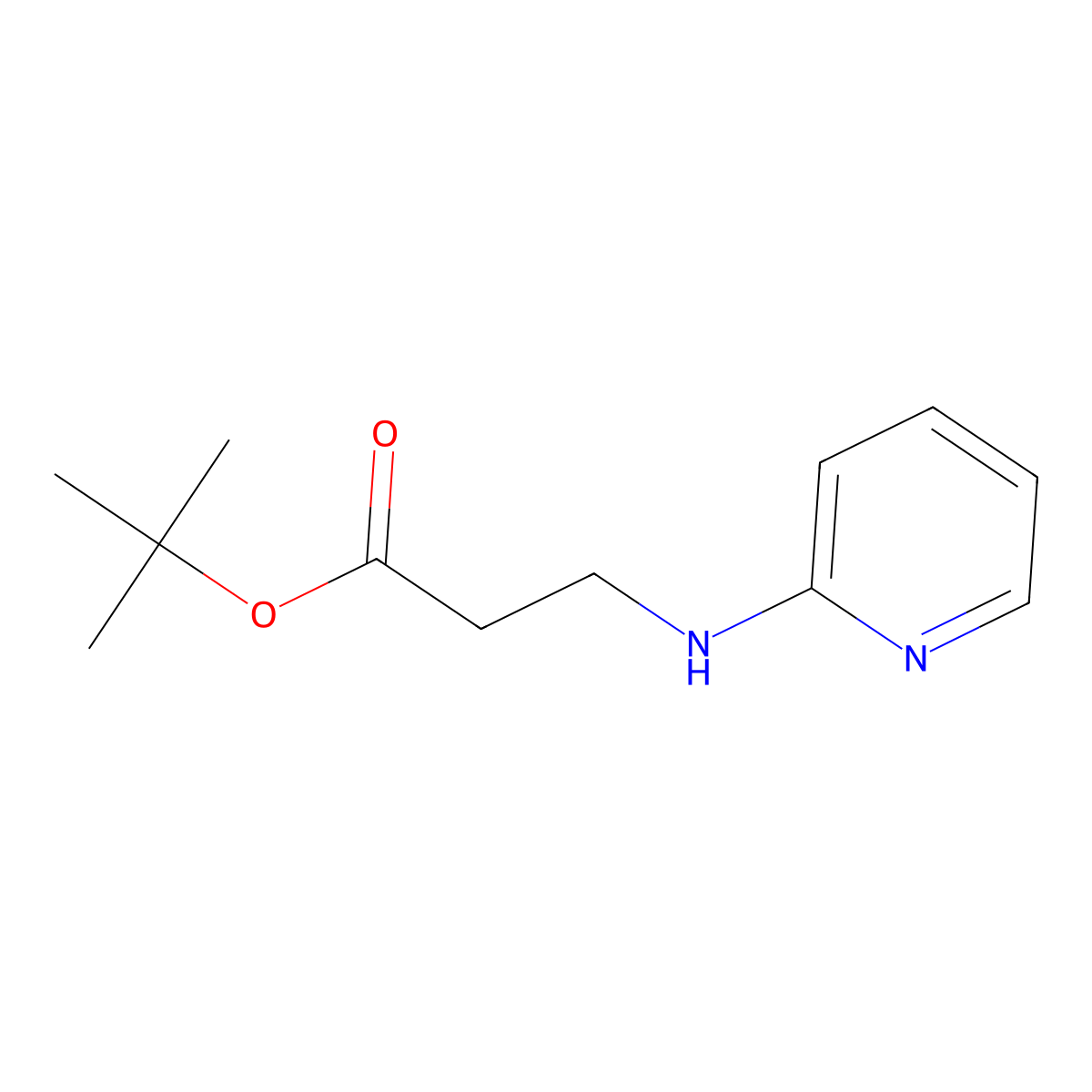 Tert-butyl 3-[(pyridin-2-yl)amino]propanoate molecular structure, CAS 253431-85-5