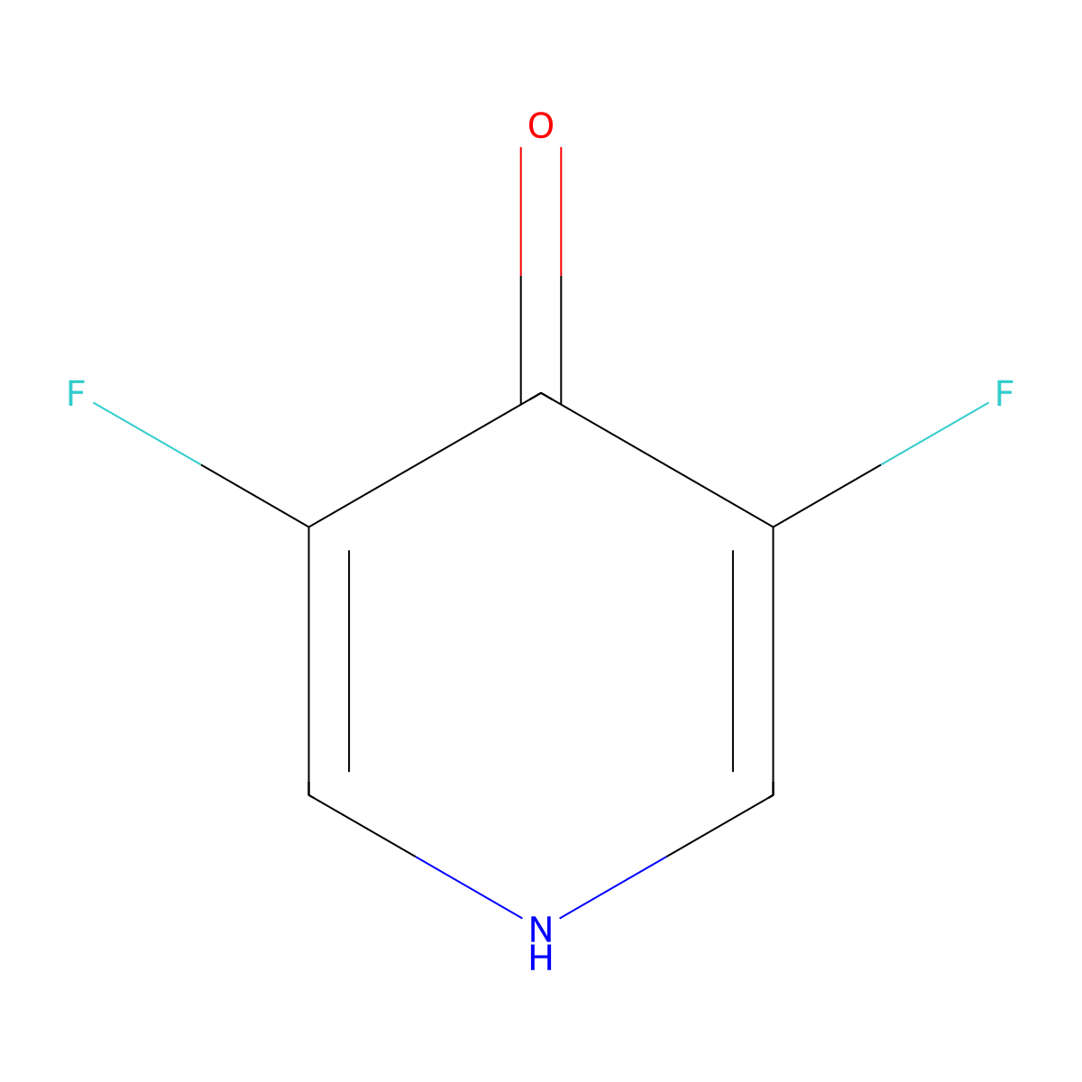 3,5-Difluoropyridin-4-ol molecular structure, CAS 253435-48-2