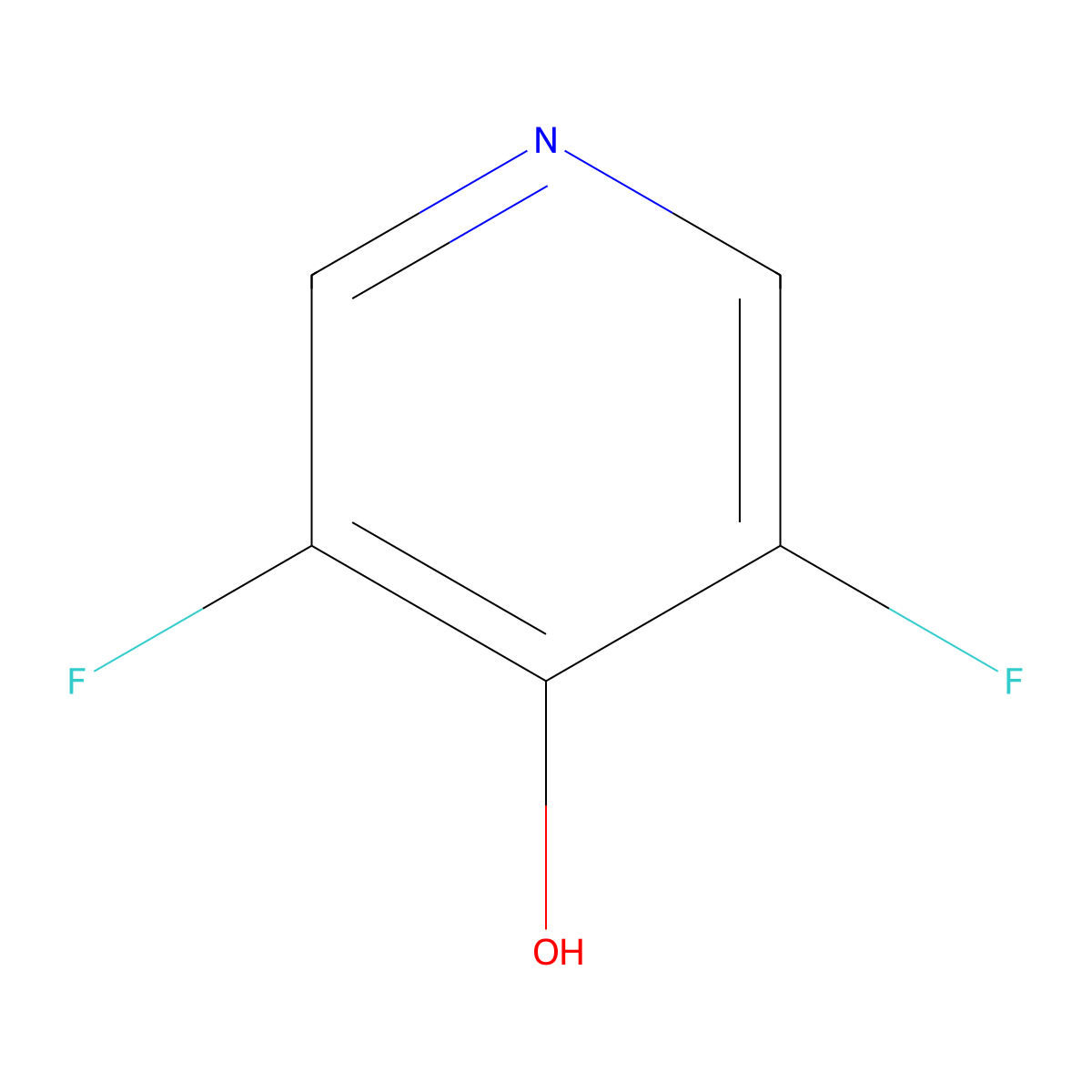 3,5-Difluoropyridin-4-ol molecular structure, CAS 253435-48-2