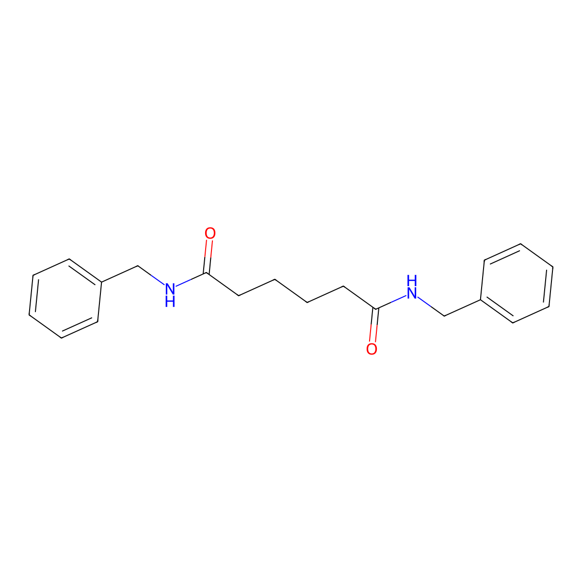 N, N-Bis(phenylmethyl)hexanediamide molecular structure, CAS 25344-24-5