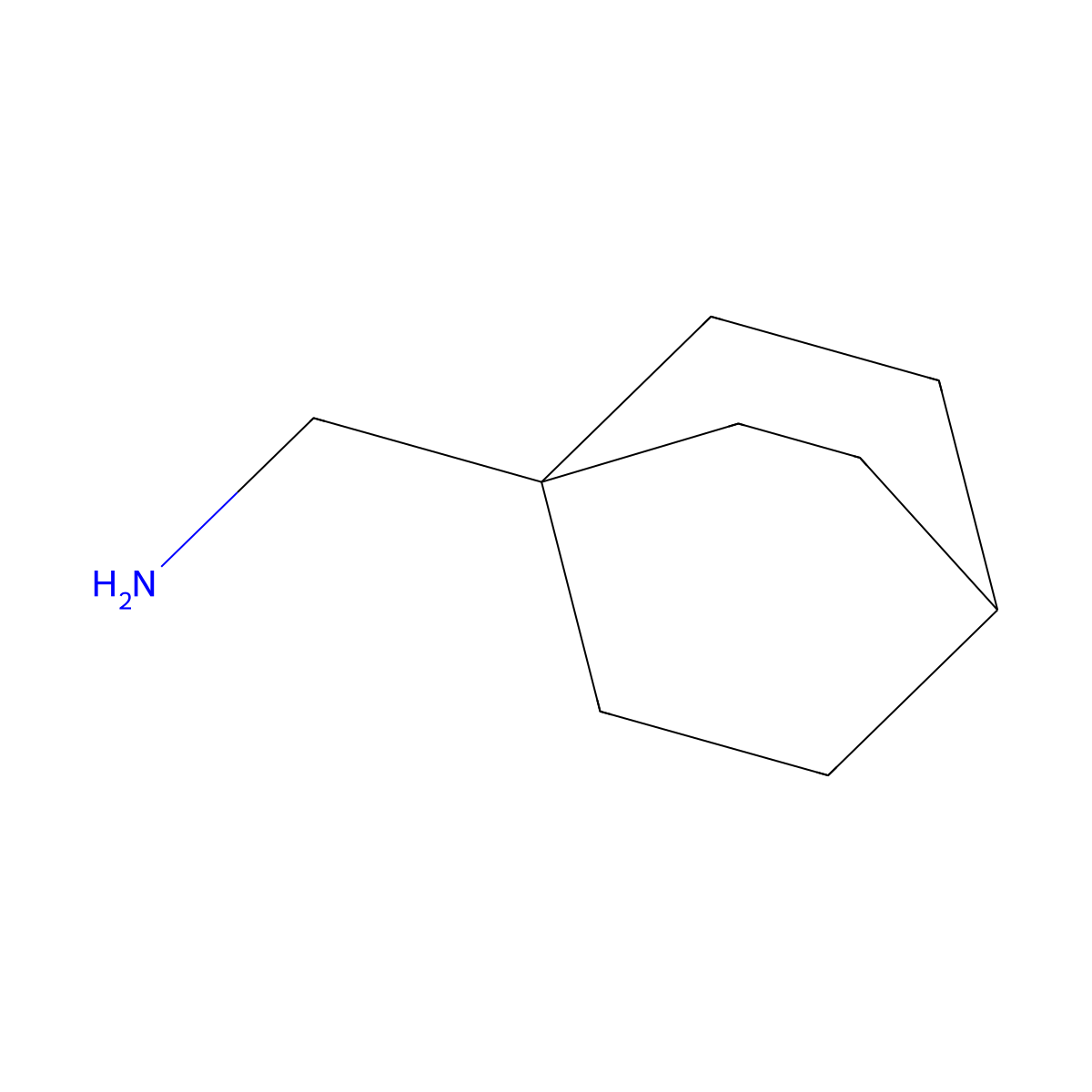 Bicyclo[2.2.2]octan-1-ylmethanamine molecular structure, CAS 25344-96-1