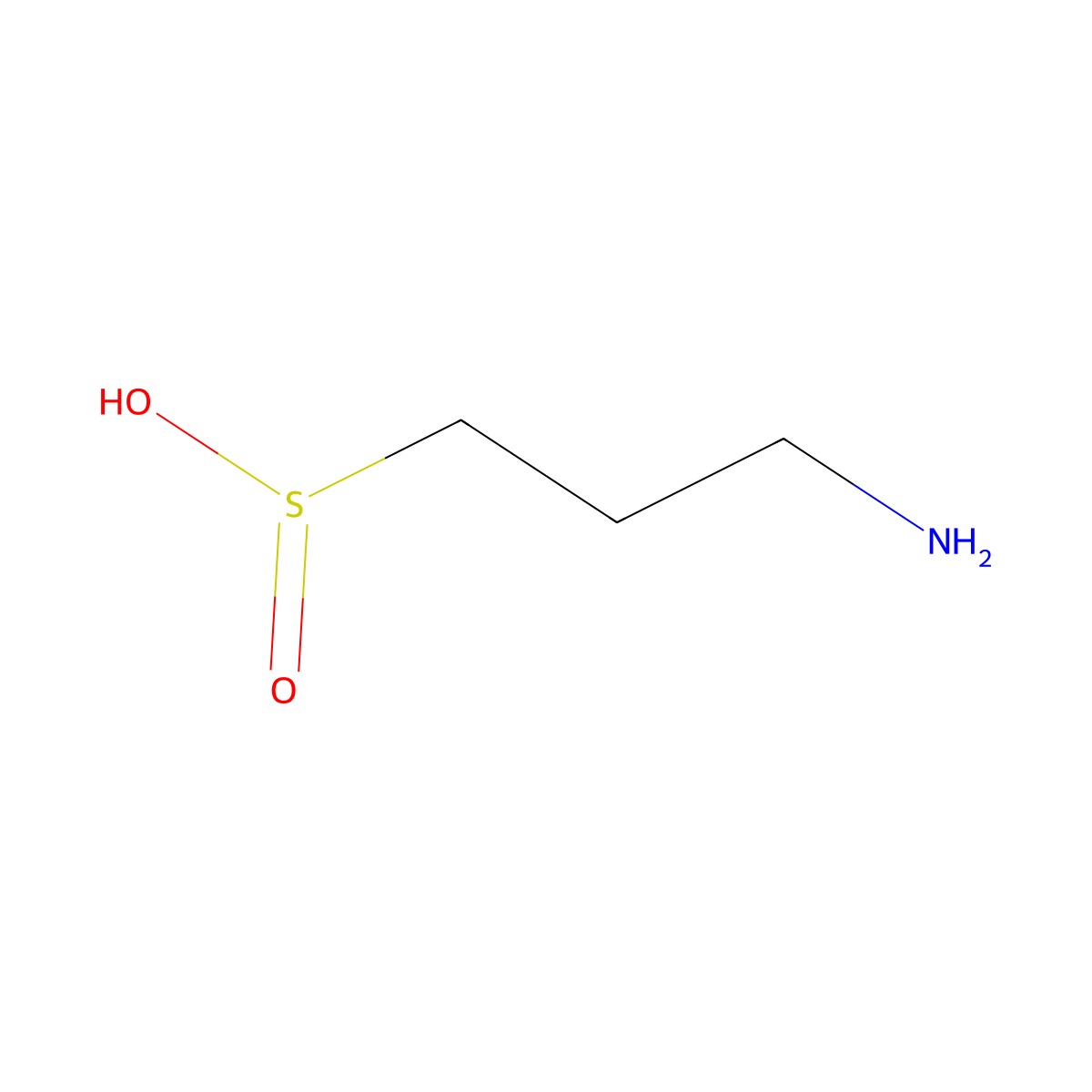 Homohypotaurine molecular structure, CAS 25346-09-2