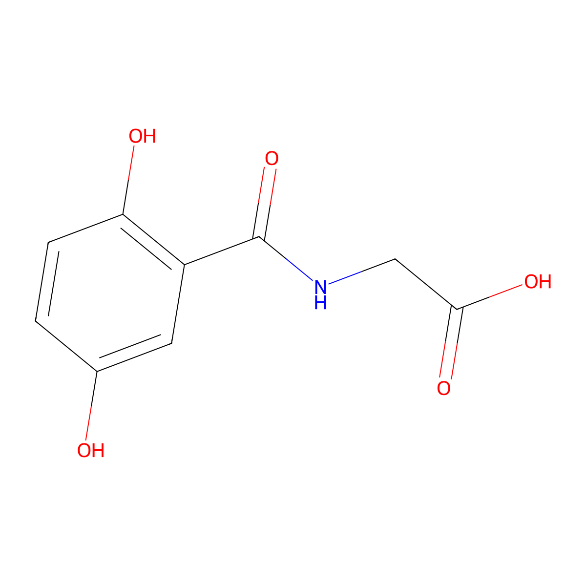 Gentisuric acid molecular structure, CAS 25351-24-0