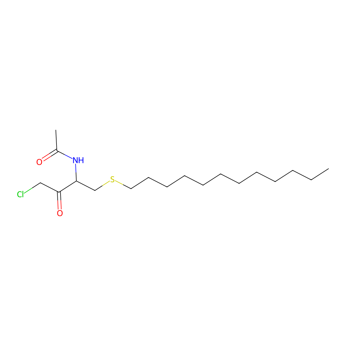 Acetyl-Cys(dodecyl) chloromethyl ketone molecular structure, CAS 253589-60-5