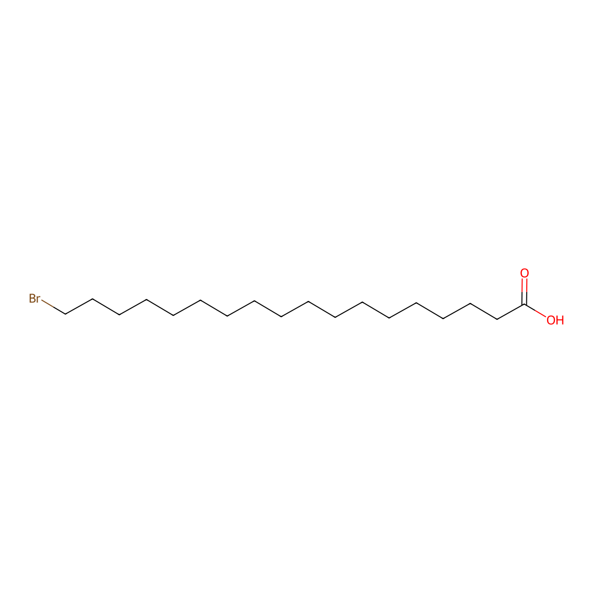 18-Bromooctadecanoic acid molecular structure, CAS 2536-38-1