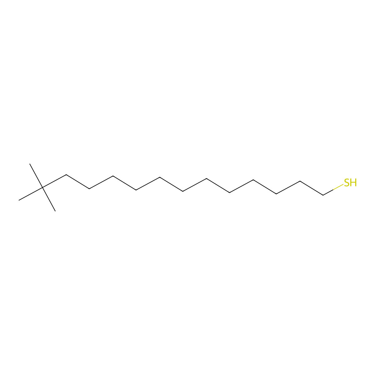 tert-Hexadecanethiol molecular structure, CAS 25360-09-2