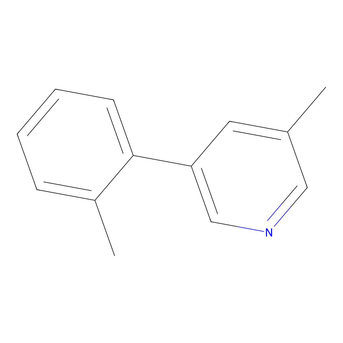 3-Methyl-5-(o-tolyl)pyridine molecular structure, CAS 25363-42-2
