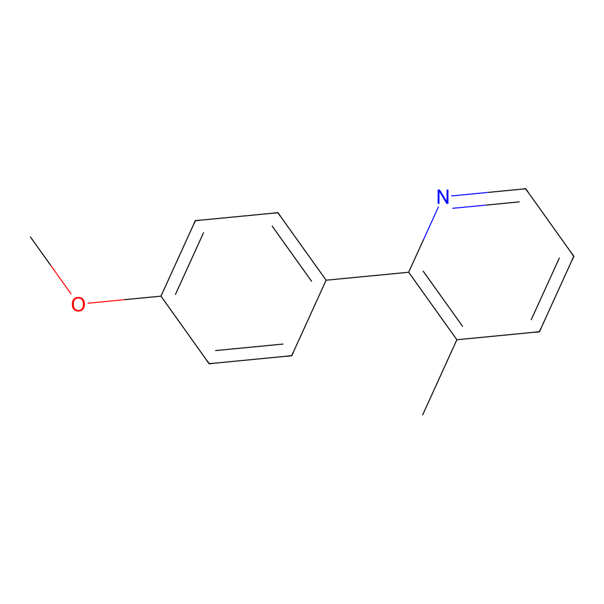 2-(4-Methoxyphenyl)-3-methylpyridine molecular structure, CAS 25363-50-2