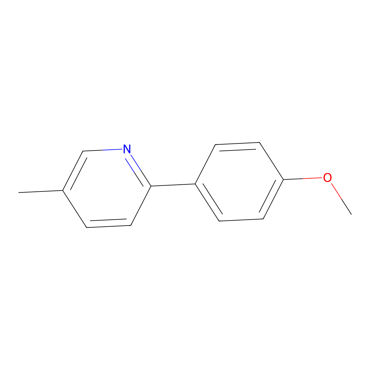 5-Methyl-2-(4-methoxyphenyl)pyridine molecular structure, CAS 25363-55-7
