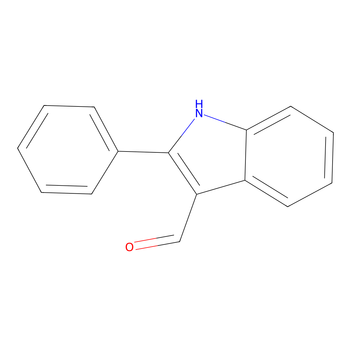 2-Phenylindole-3-carboxaldehyde molecular structure, CAS 25365-71-3