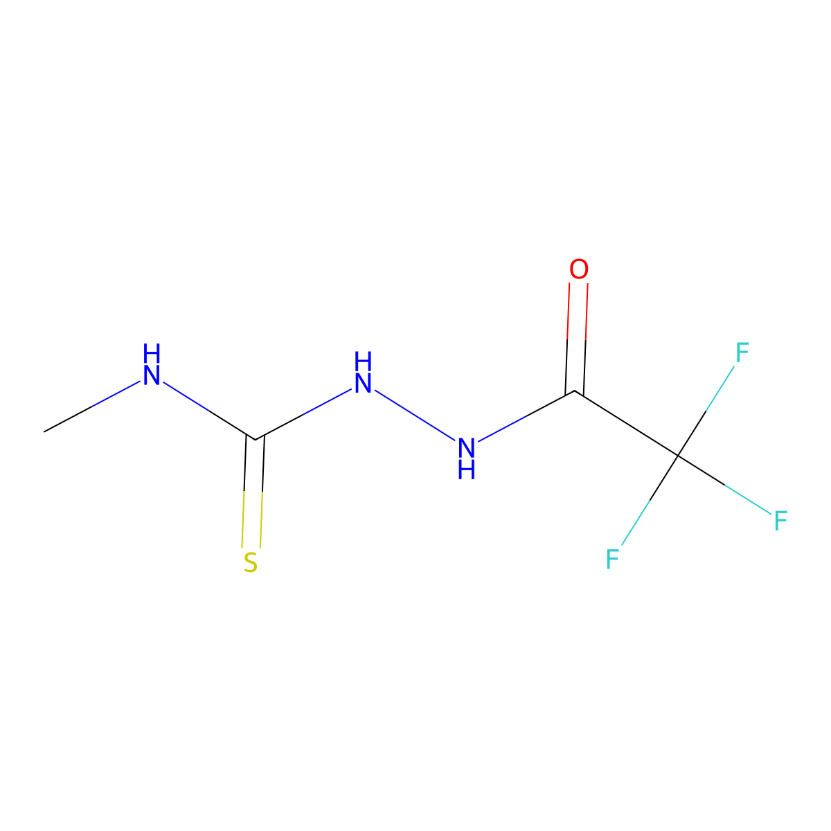 4-Methyl-1-(trifluoroacetyl)-3-thiosemicarbazide molecular structure, CAS 25366-21-6