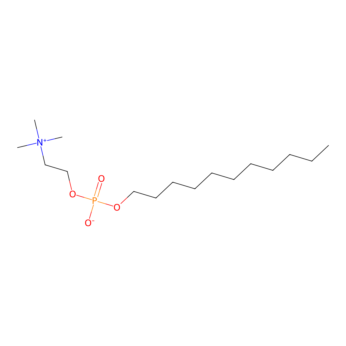 2-(Trimethylammonio)ethyl undecyl phosphate molecular structure, CAS 253678-65-8