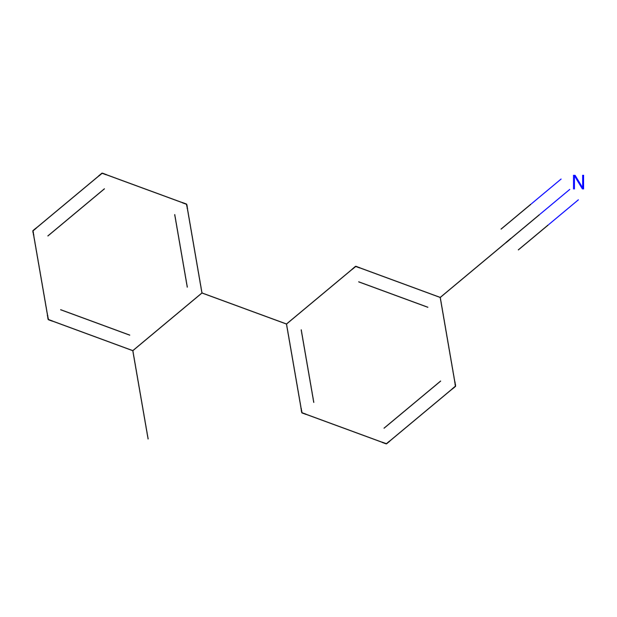 2'-Methyl[1,1'-biphenyl]-3-carbonitrile molecular structure, CAS 253678-80-7