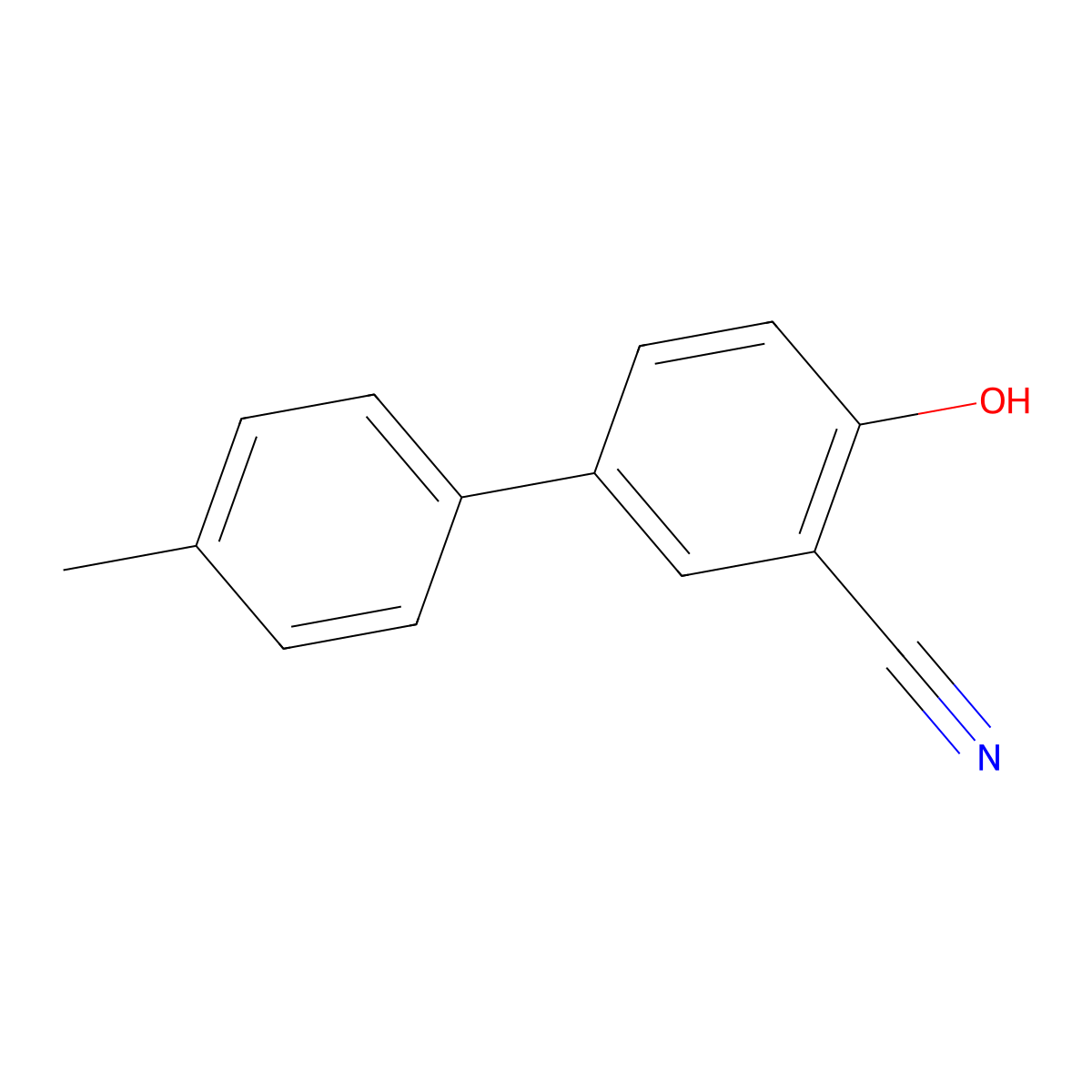 2-Cyano-4-(4-methylphenyl)phenol molecular structure, CAS 253679-12-8