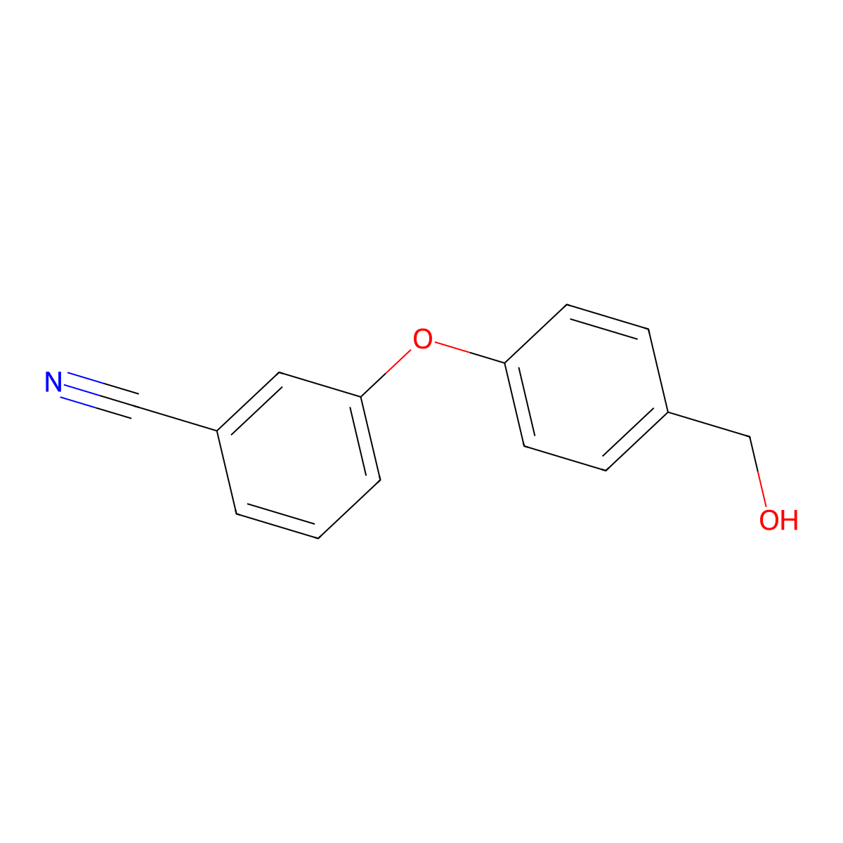 3-[4-(Hydroxymethyl)phenoxy]benzonitrile molecular structure, CAS 253679-52-6