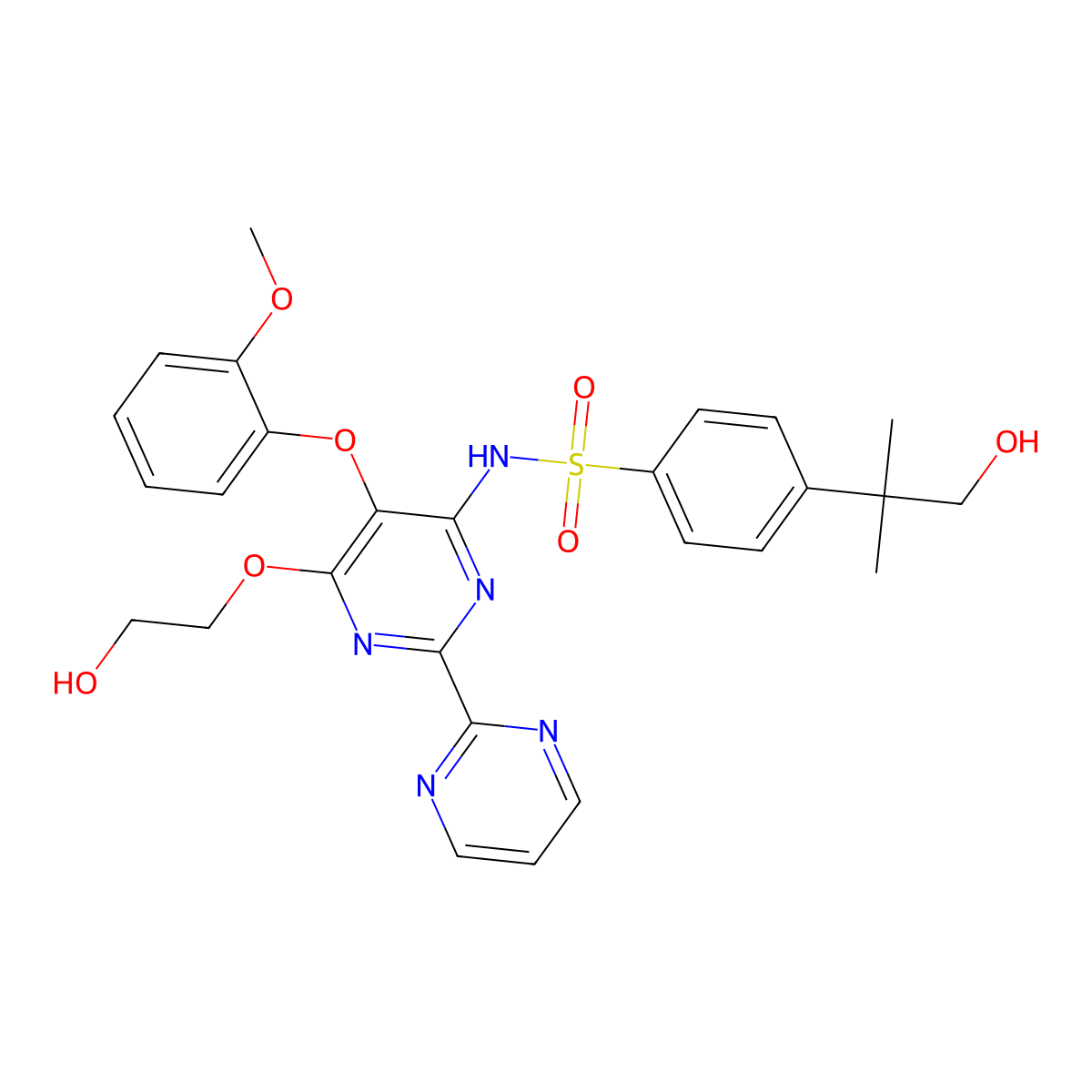 Hydroxybosentan molecular structure, CAS 253688-60-7