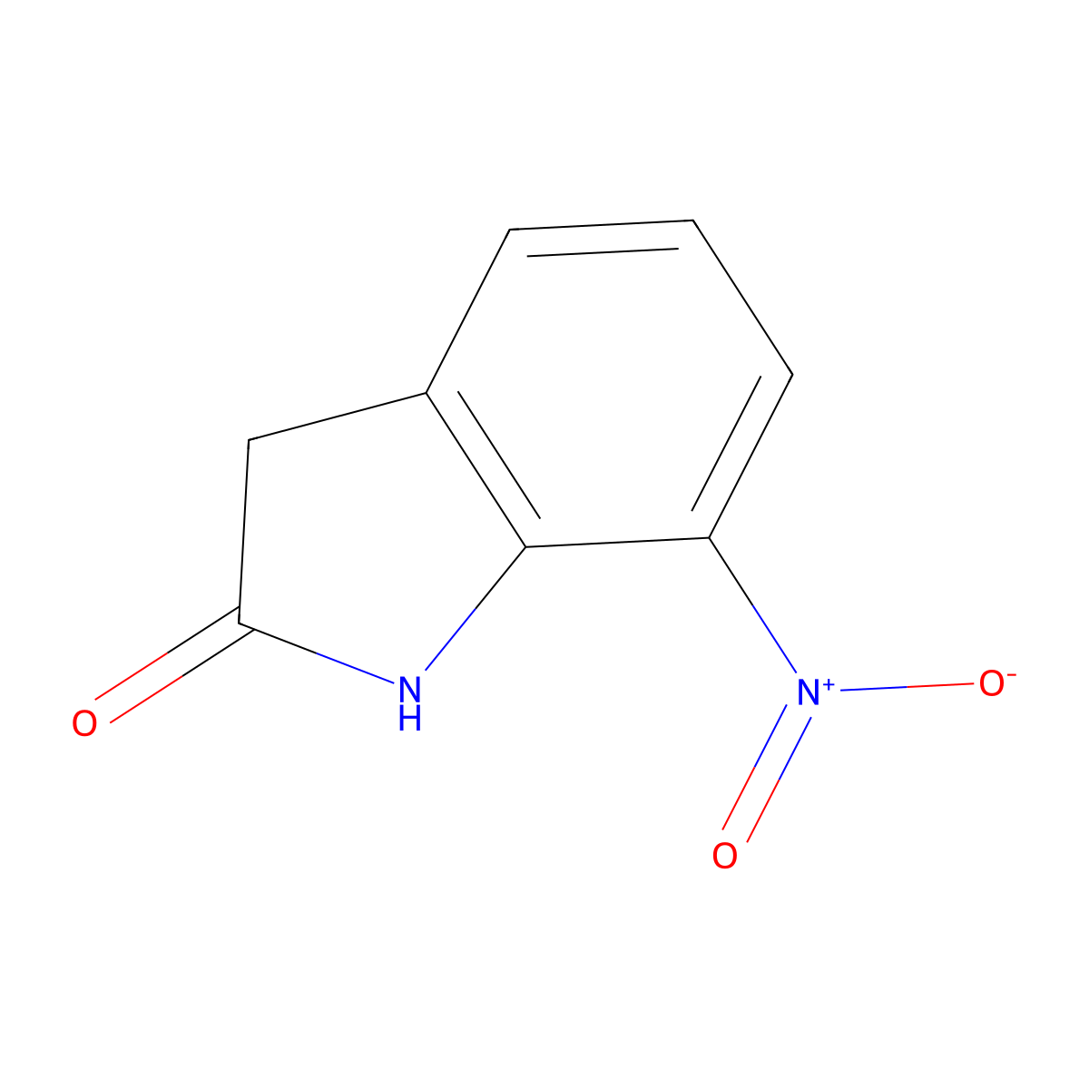 7-Nitrooxindole molecular structure, CAS 25369-31-7