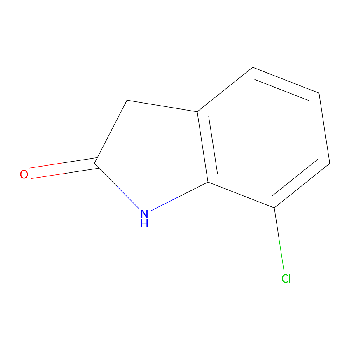 7-Chloro-1,3-dihydro-2H-indol-2-one molecular structure, CAS 25369-33-9