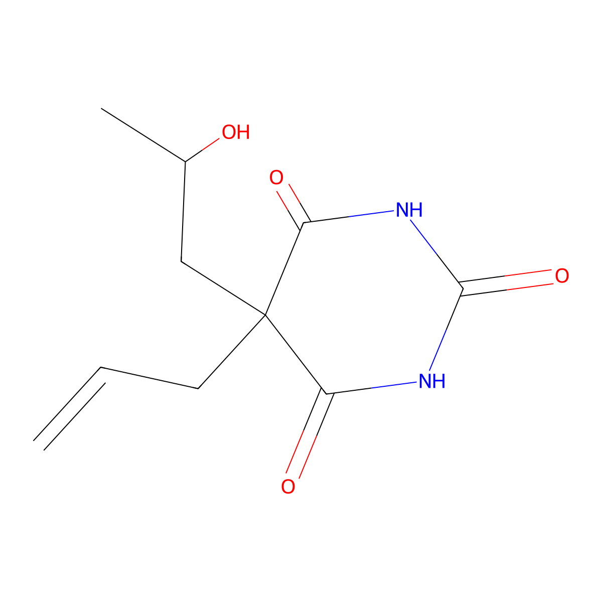 Proxibarbal molecular structure, CAS 2537-29-3