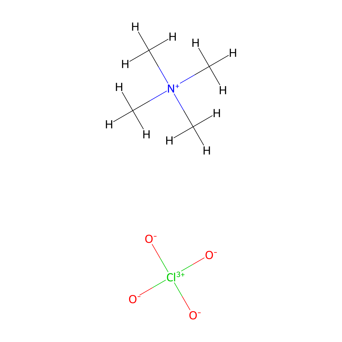 Tetramethylammonium perchlorate molecular structure, CAS 2537-36-2