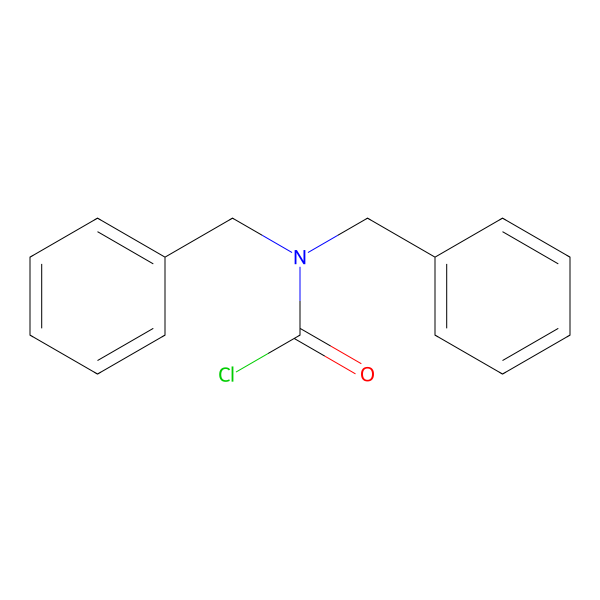 Carbamic chloride, bis(phenylmethyl)- molecular structure, CAS 25370-09-6