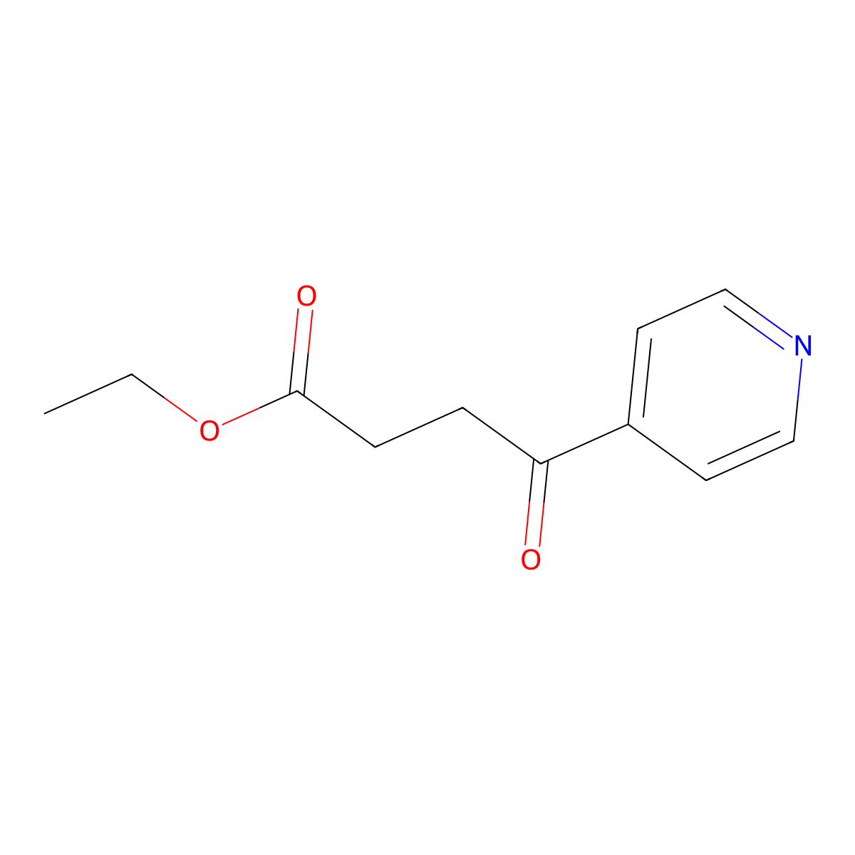Ethyl 4-oxo-4-(4-pyridyl)butyrate molecular structure, CAS 25370-46-1
