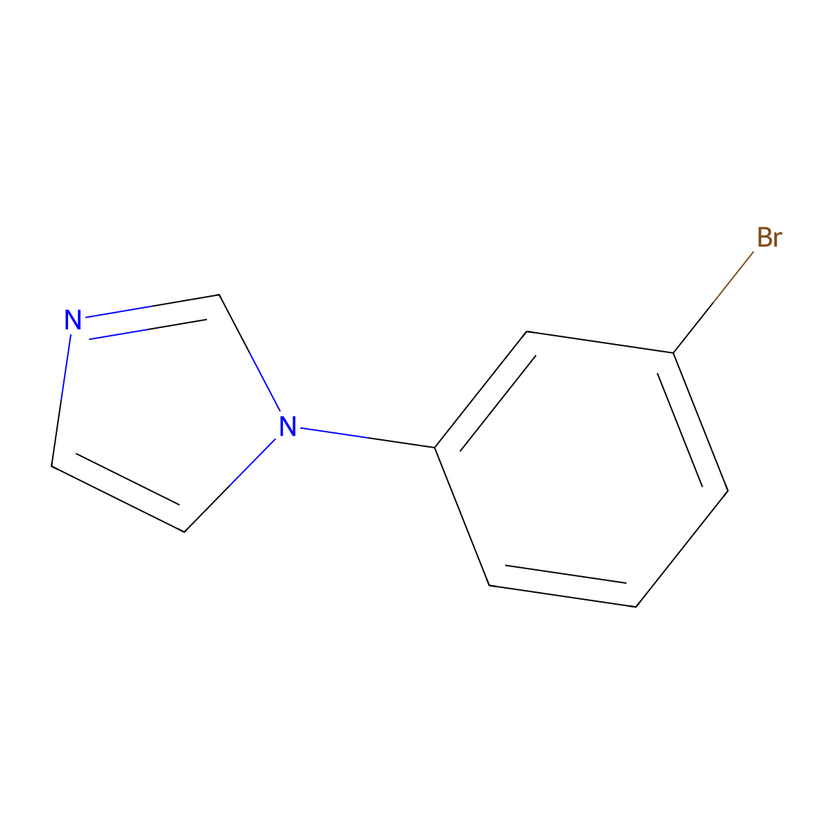 1-(3-bromophenyl)-1H-imidazole molecular structure, CAS 25372-02-5