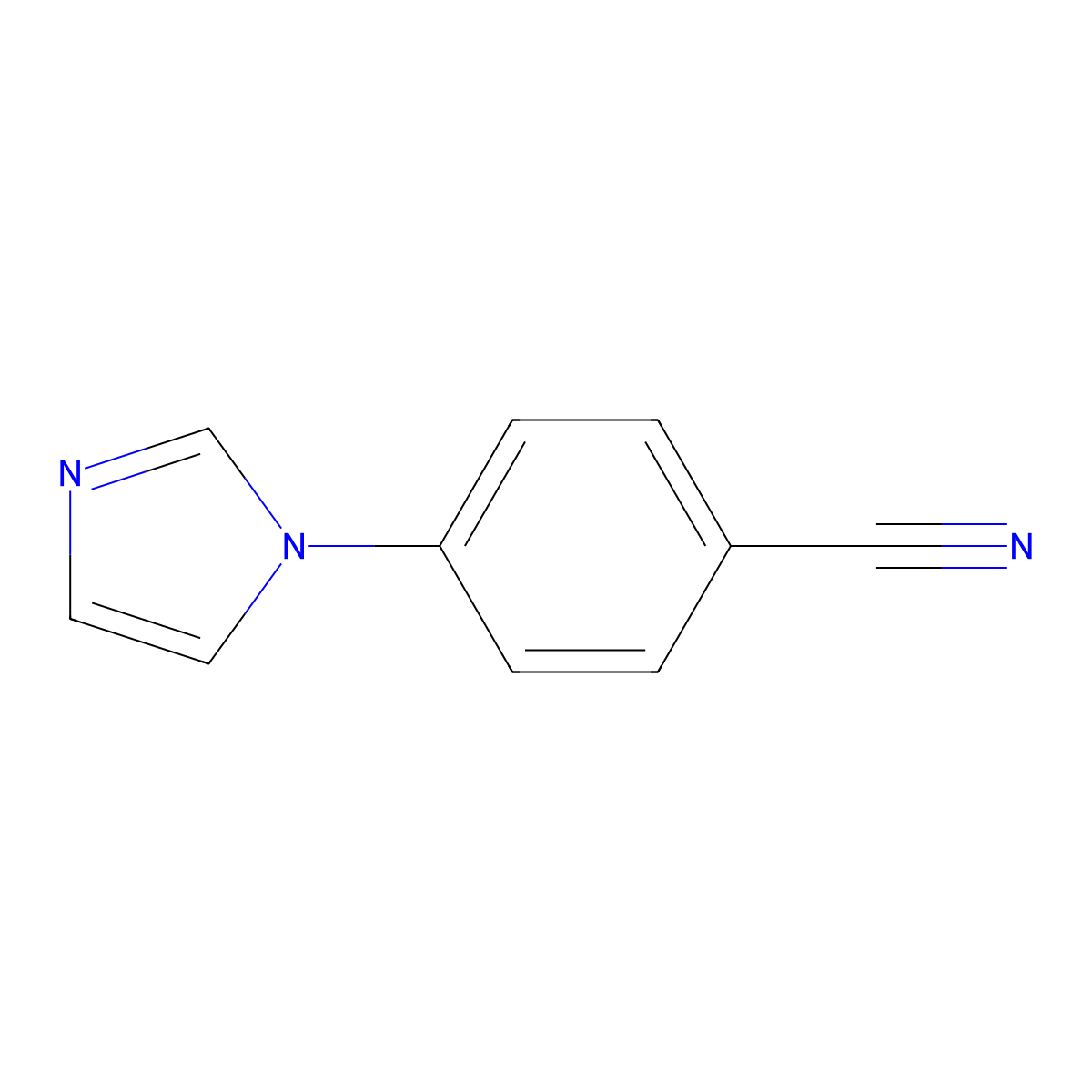Benzonitrile, p-imidazol-1-yl- molecular structure, CAS 25372-03-6