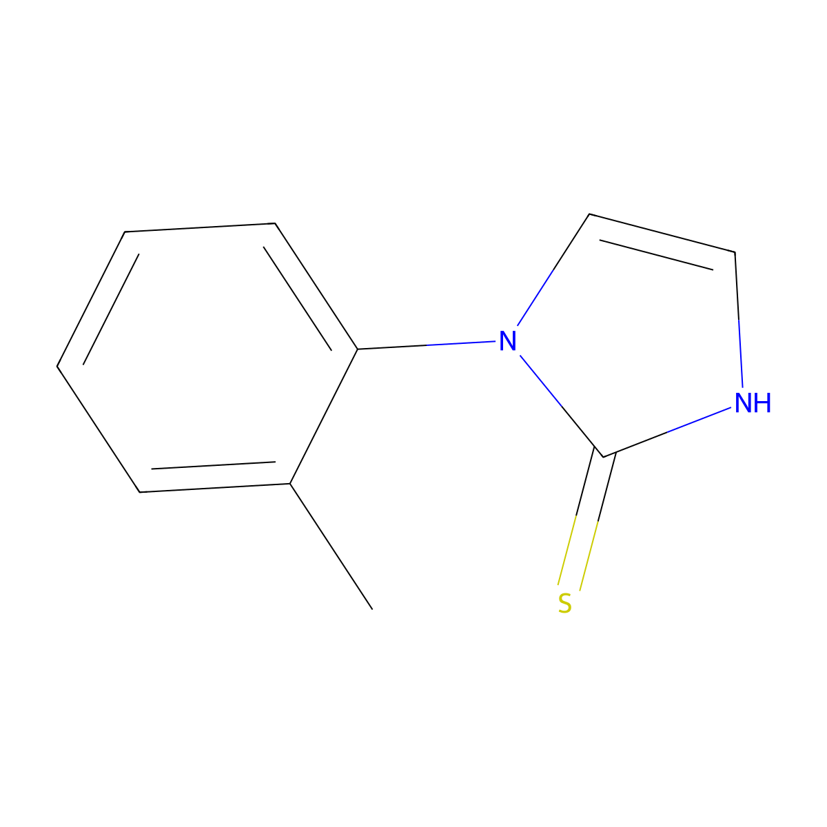 1-(2-methylphenyl)-1H-imidazole-2-thiol molecular structure, CAS 25372-14-9