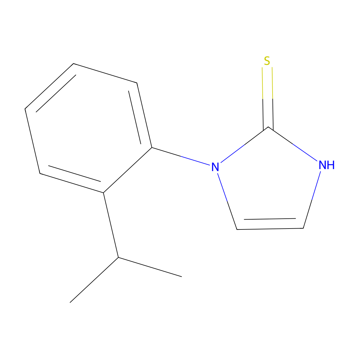 1-(2-isopropylphenyl)-1H-imidazole-2-thiol molecular structure, CAS 25372-32-1