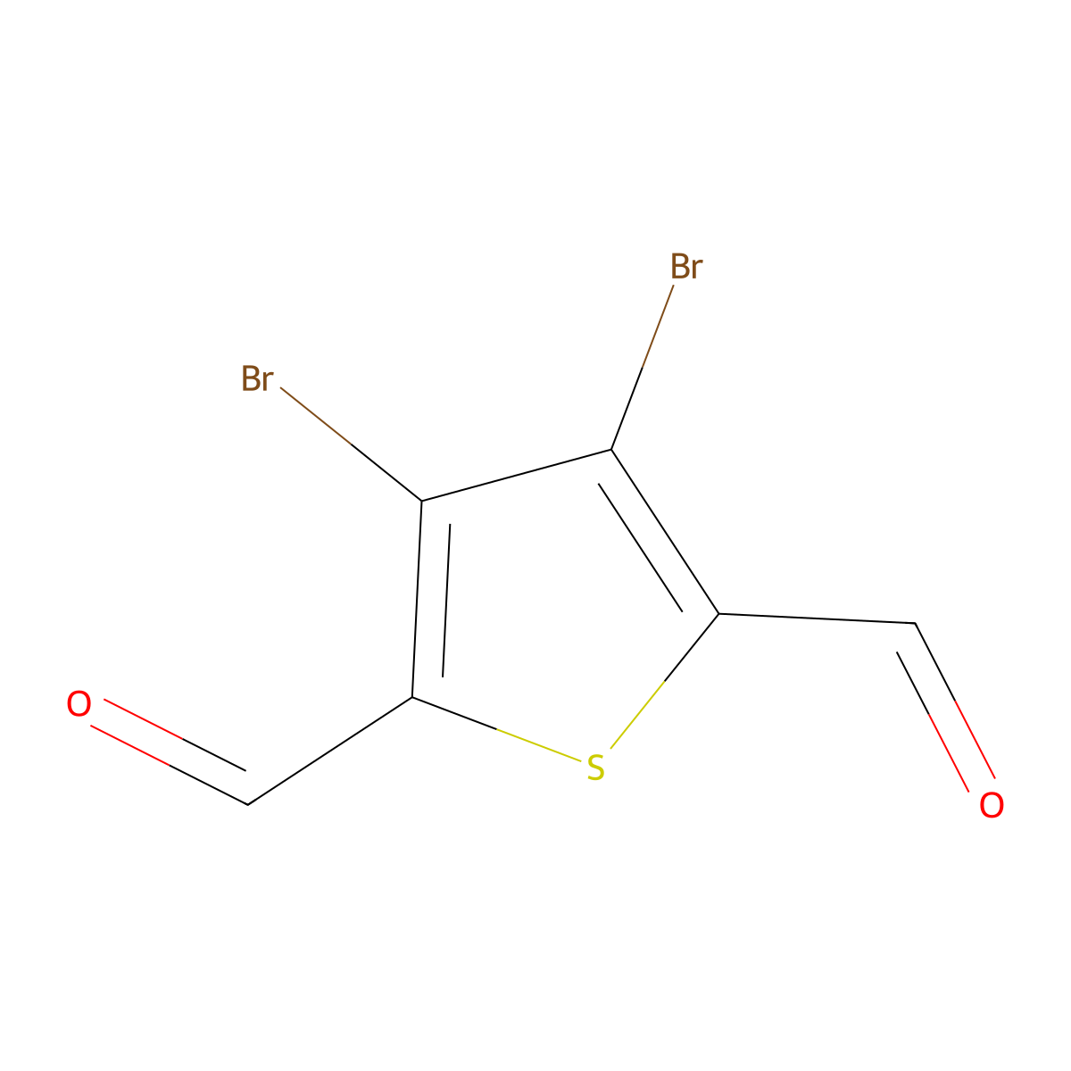 3,4-Dibromothiophene-2,5-dicarboxaldehyde molecular structure, CAS 25373-20-0