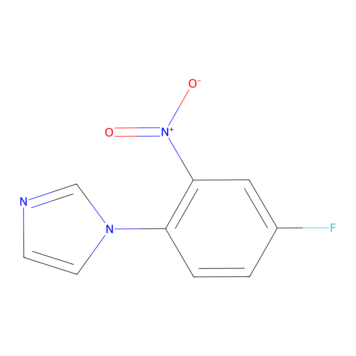 1-(4-fluoro-2-nitrophenyl)-1H-imidazole molecular structure, CAS 25373-42-6