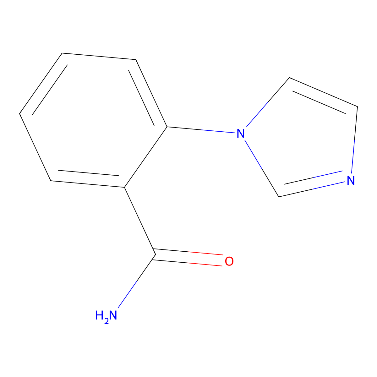 2-(1H-Imidazol-1-yl)benzamide molecular structure, CAS 25373-52-8