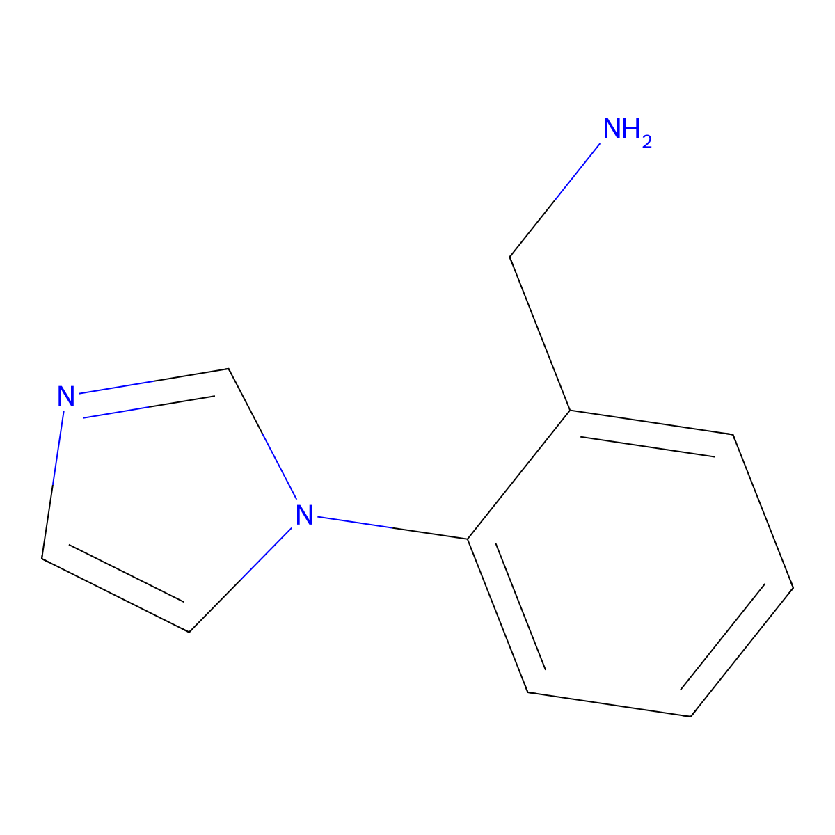 1-(2-(1H-imidazol-1-yl)phenyl)methanamine molecular structure, CAS 25373-55-1
