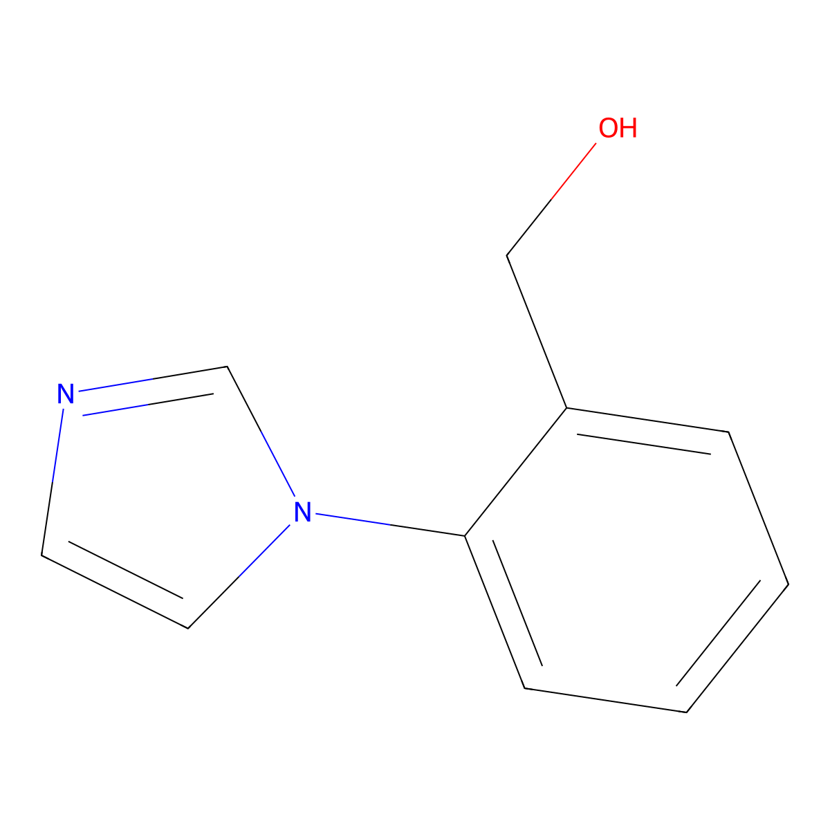 2-(1H-Imidazol-1-yl)benzenemethanol molecular structure, CAS 25373-56-2