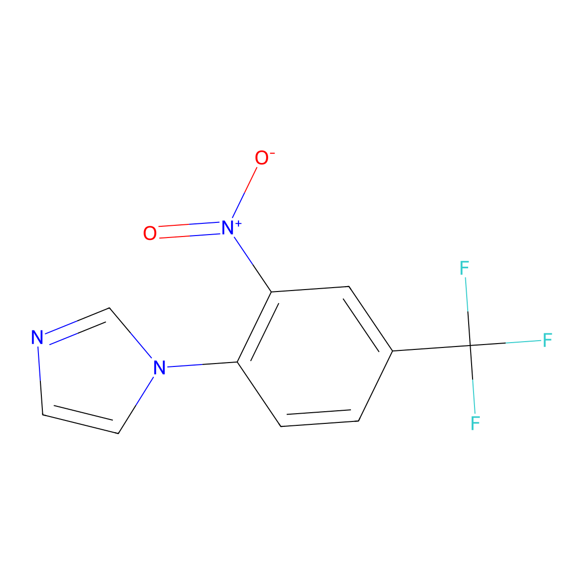 1-[2-nitro-4-(trifluoromethyl)phenyl]-1H-imidazole molecular structure, CAS 25373-61-9