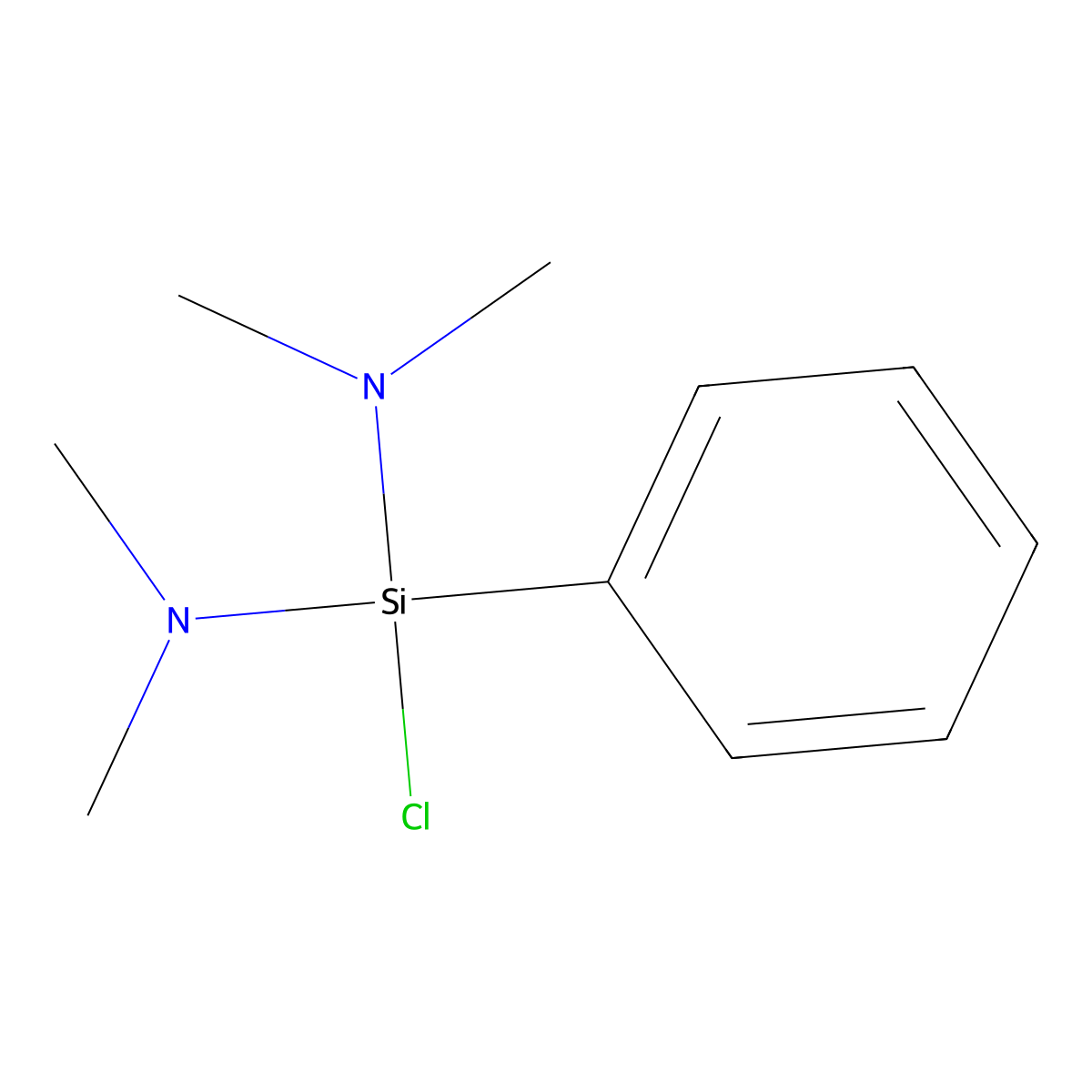 Silanediamine, 1-chloro-N,N,N',N'-tetramethyl-1-phenyl- molecular structure, CAS 25374-10-1
