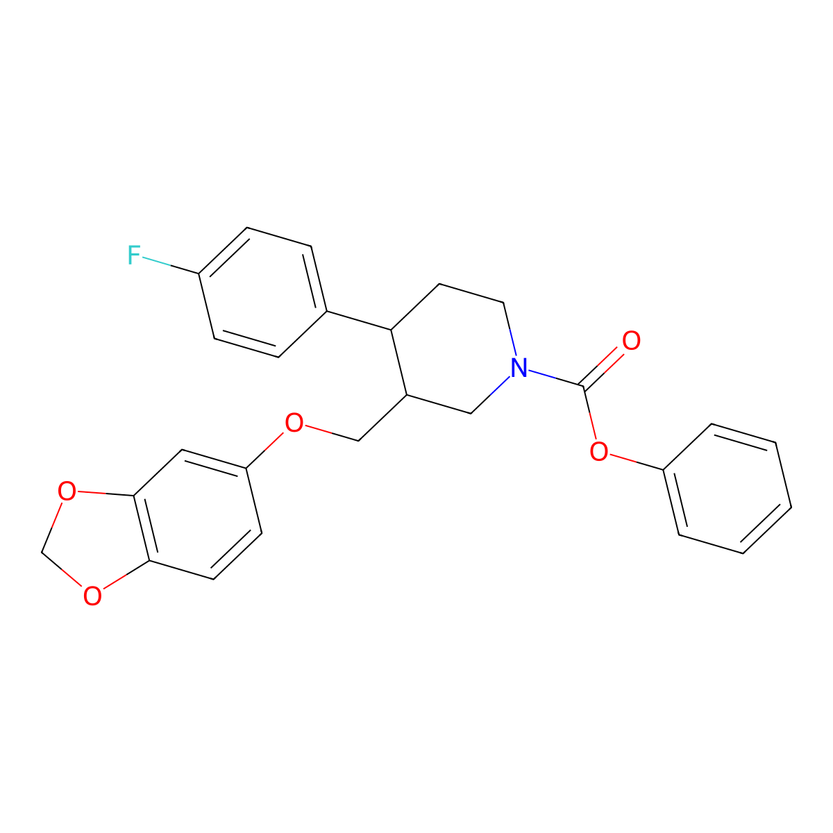 N-Phenoxycarbonylparoxetine molecular structure, CAS 253768-88-6