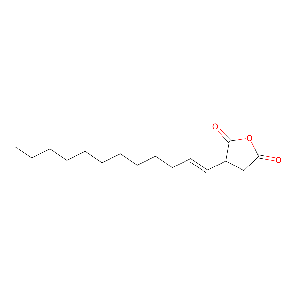 Dodecenylsuccinic anhydride molecular structure, CAS 25377-73-5