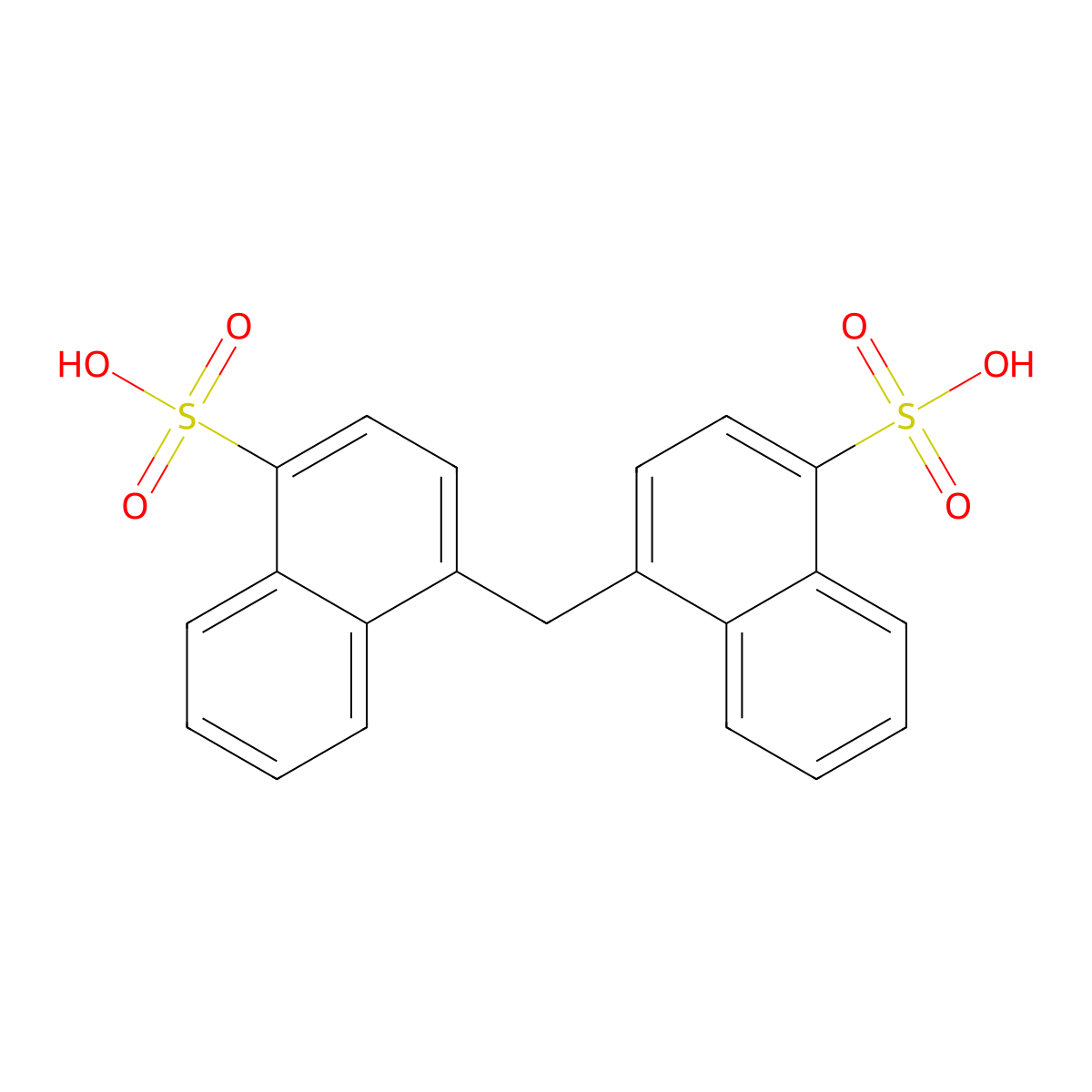 Naphthalenesulfonic acid, methylenebis- molecular structure, CAS 25377-91-7