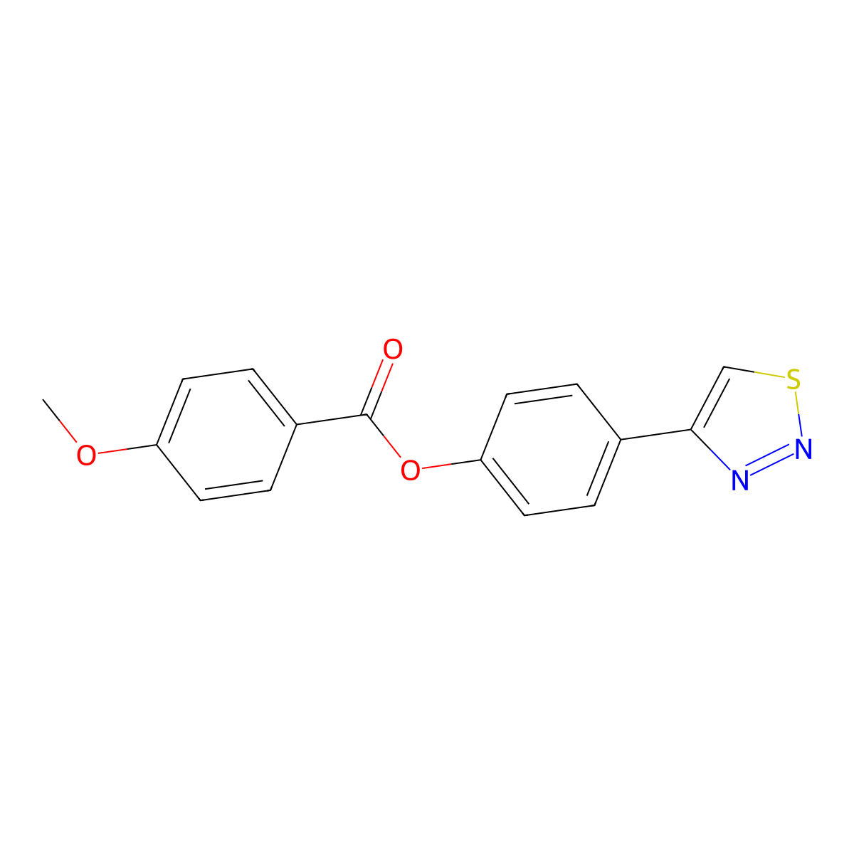 4-(1,2,3-Thiadiazol-4-yl)phenyl 4-methoxybenzenecarboxylate molecular structure, CAS 253774-66-2