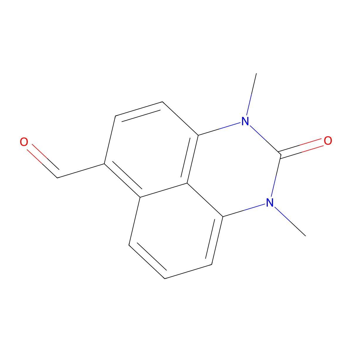 1,3-Dimethyl-2-oxoperimidine-6-carbaldehyde molecular structure, CAS 253780-77-7