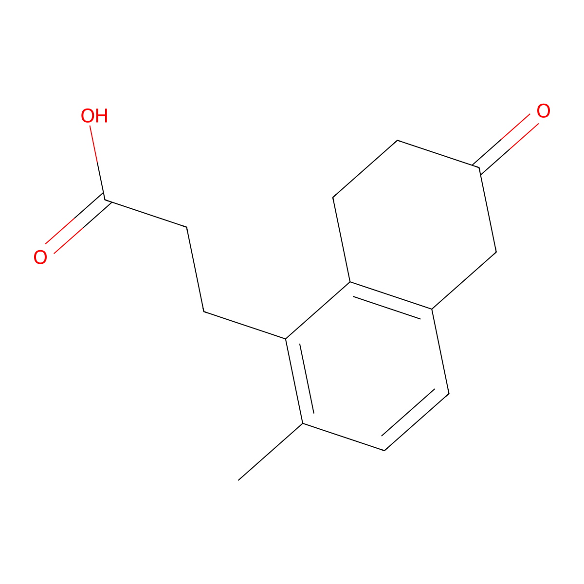 5,6,7,8-Tetrahydro-2-methyl-6-oxo-1-naphthalenepropanoic acid molecular structure, CAS 253784-71-3