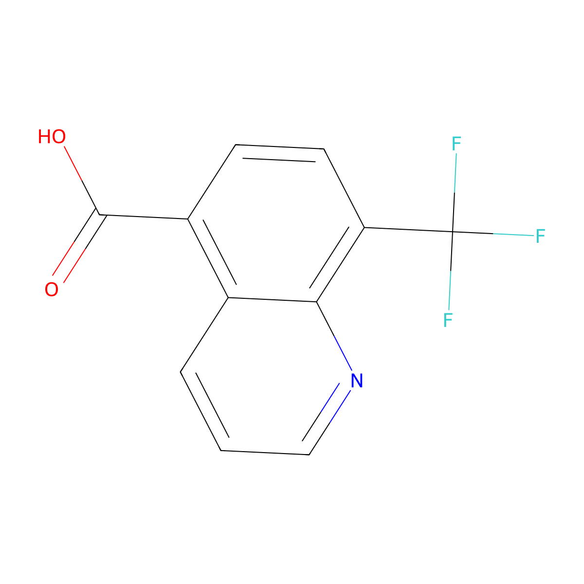 8-(Trifluoromethyl)quinoline-5-carboxylic acid molecular structure, CAS 253787-47-2