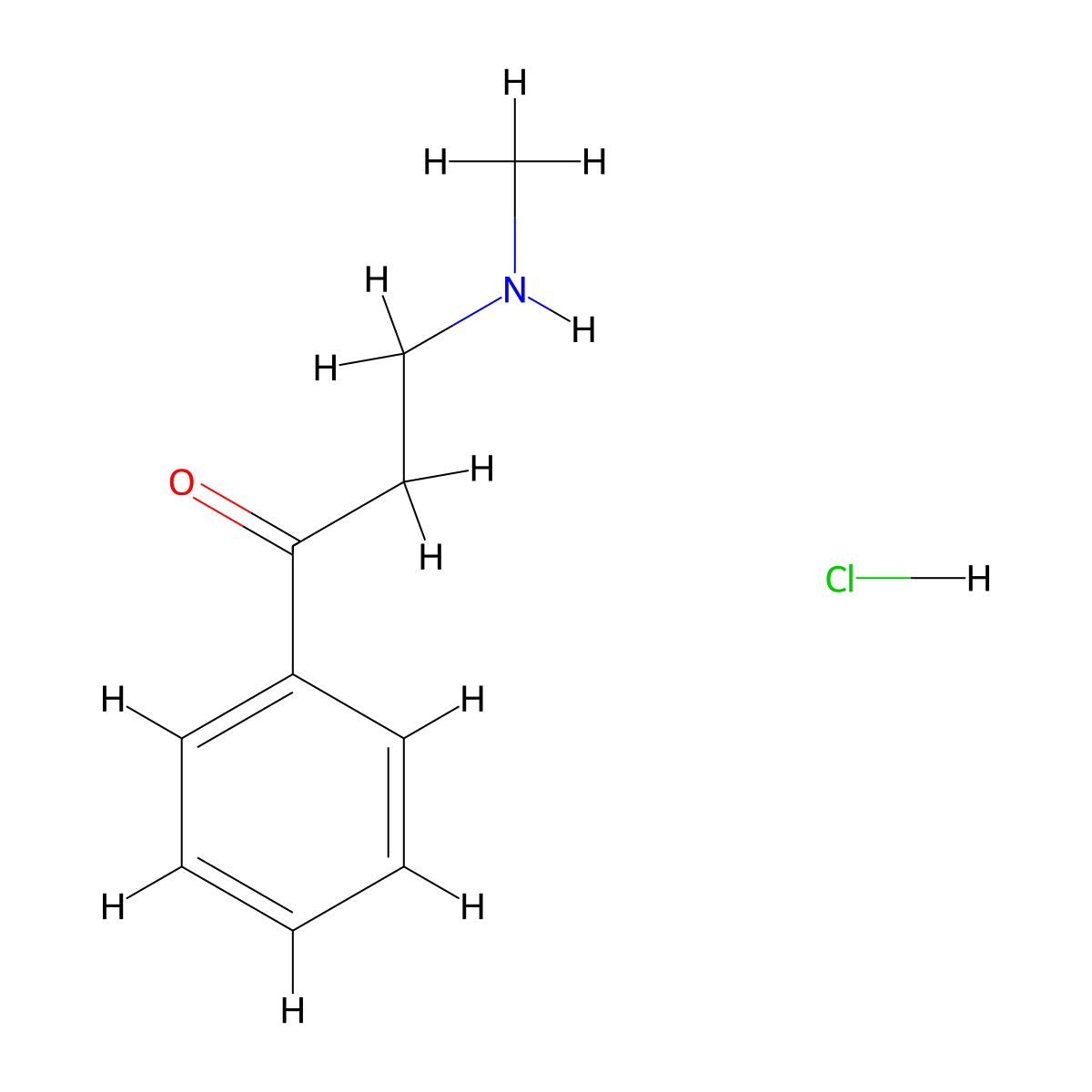 3-(Methylamino)-1-phenylpropan-1-one--hydrogen chloride (1/1) molecular structure, CAS 2538-50-3