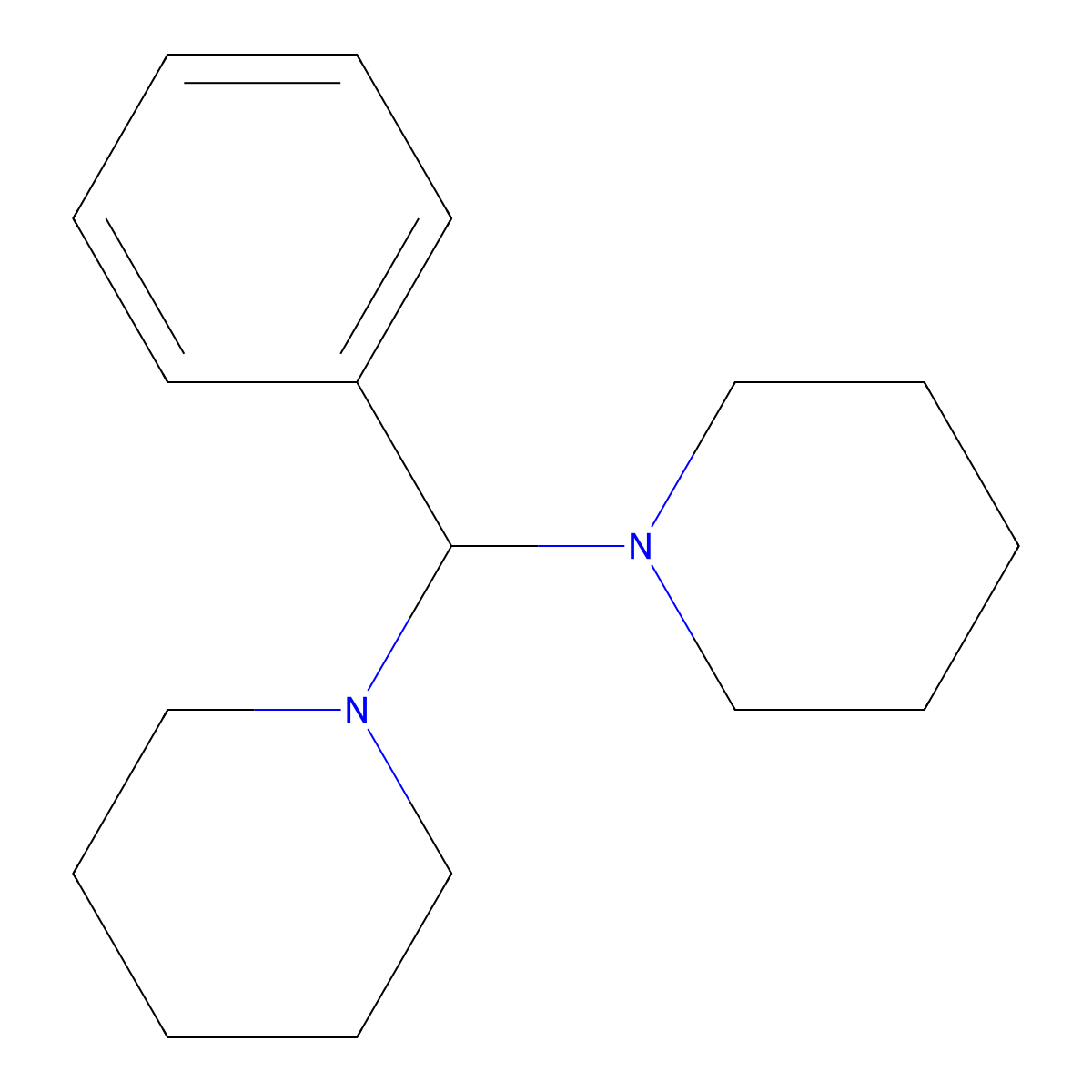 1,1'-(Phenylmethylene)bis(piperidine) molecular structure, CAS 2538-76-3